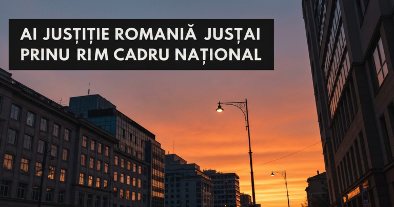 Forum Just.AI Cotroceni - AI justitie Romania, memorandum semnat 11 mai 2026